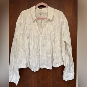 Pilcro (Anthropologie brand) Textured Flowy Blouse (NWT)